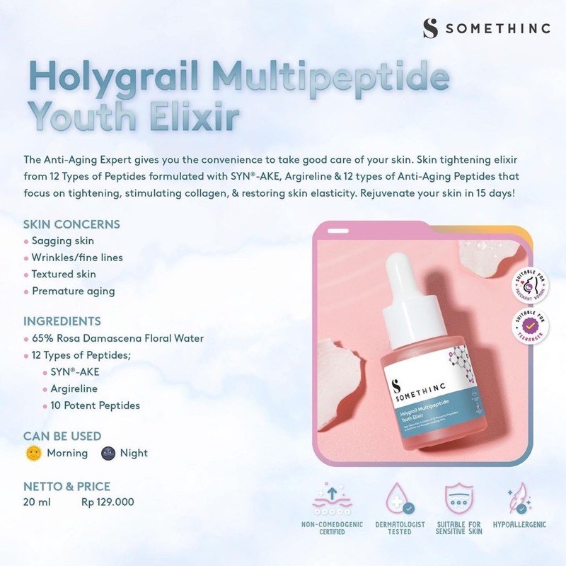 SOMETHINC  Salmon DNA + Marine Collagen Elixir 20ml / Holygrail Multipeptide Youth Elixir