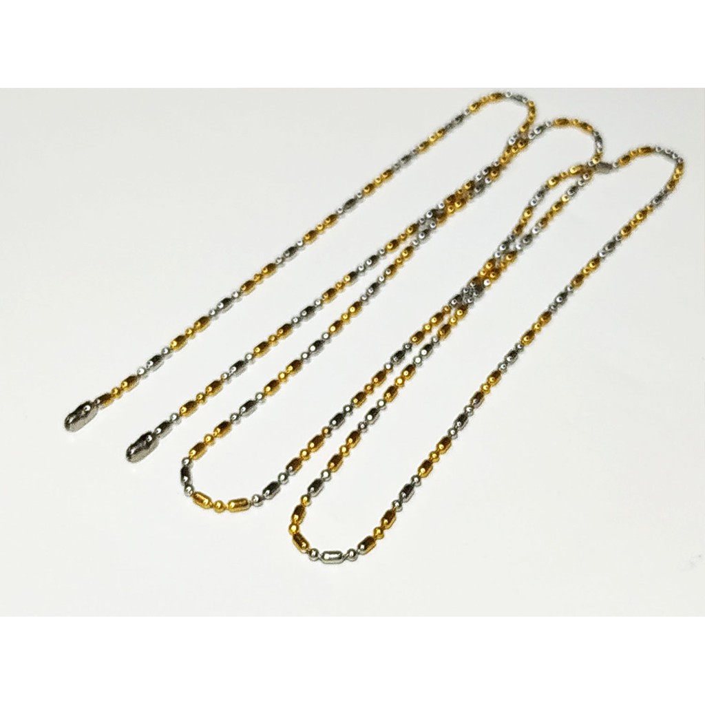 VeE Rantai Kalung Titanium 316L Stainless Steel Model Tabung Merica 70cm - Kalung Pria Wanita