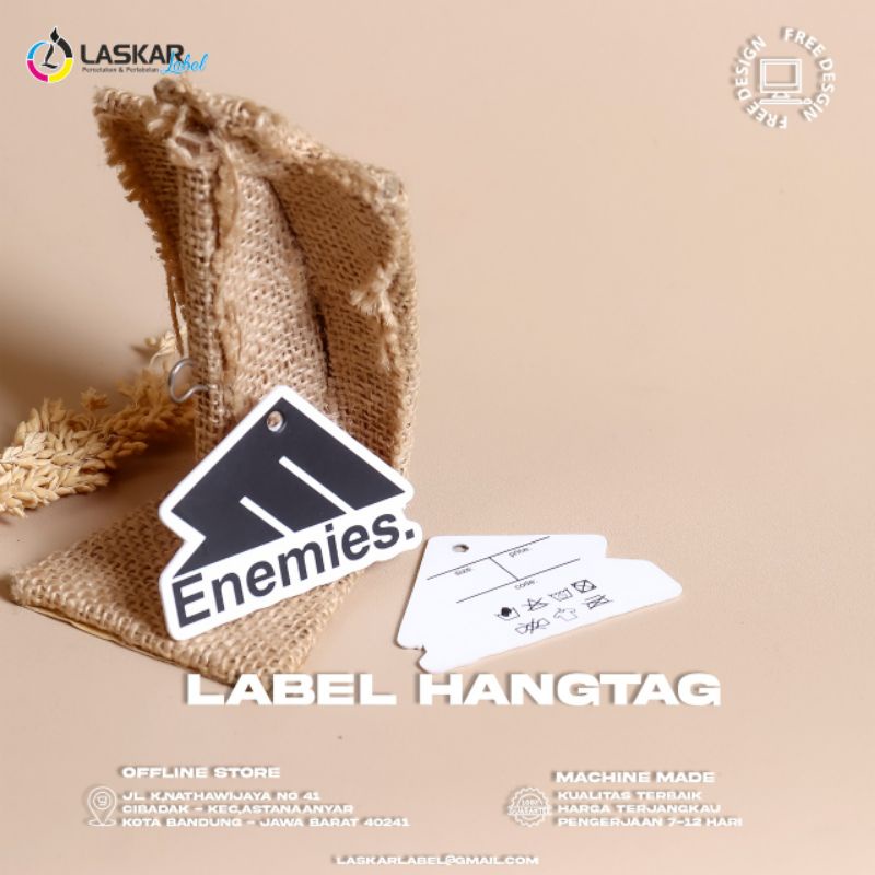 free desain!! hangtag tebal 700gsm hangtag premium