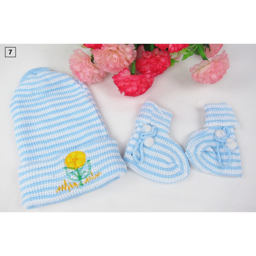 Topi Kupluk sepatu bayi Rajut Tebal / Topi Bayi Kupluk Cewek / Topi Bayi Rajut Lucu