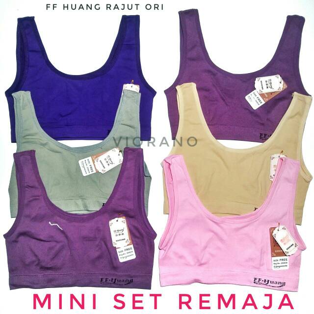 Miniset Remaja Pelajar Wanita Rajut Lembut / Mini Set Remaja Bahan Lembut Dalaman Remaja Rajut Hanabra Super Soft