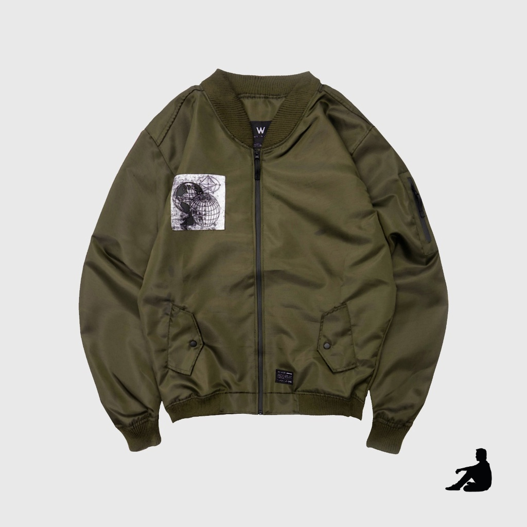 Wellborn Crossroad Bomber Jacket Olive