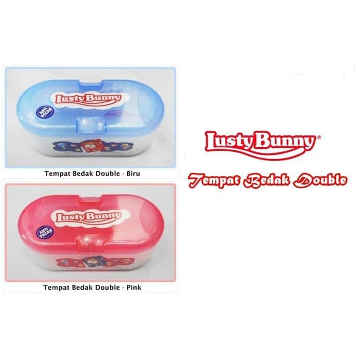 Willsen Lusty Bunny TB-1603 Tempat Bedak DOUBLE  Anti Pecah SEKAT DUA