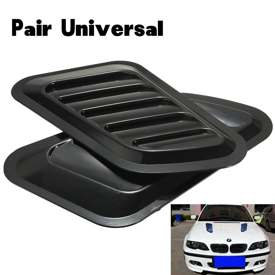 Air Flow 2pc Air Scoop MOBIL Intake Scoop Turbo Bonnet Vent