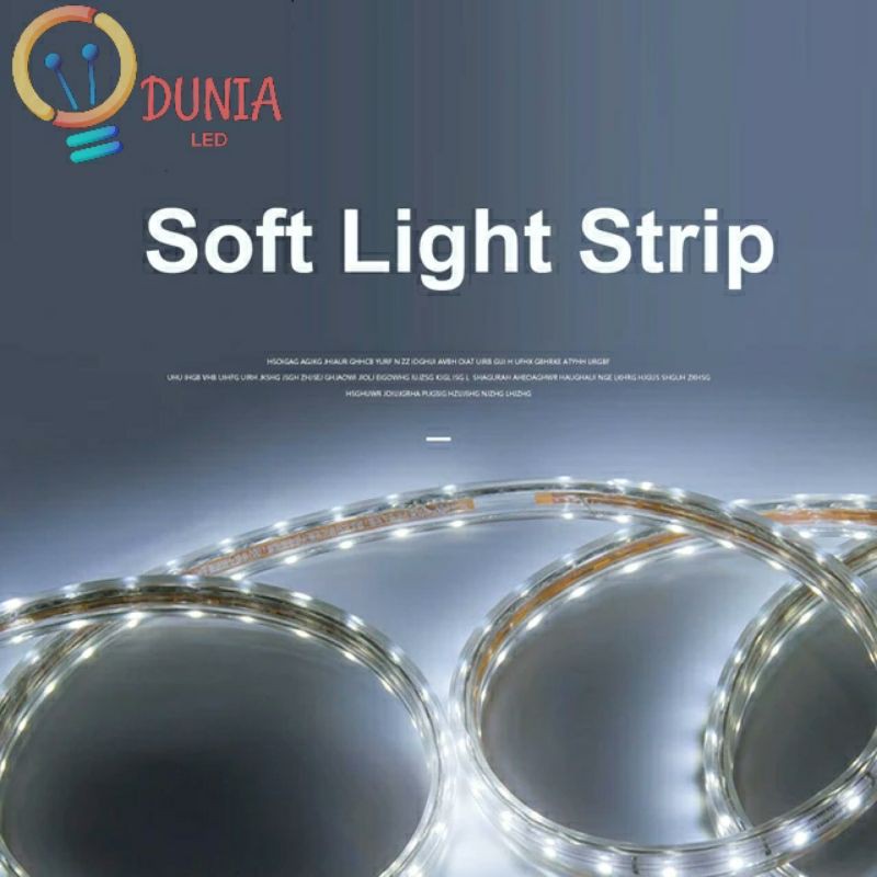 Lampu LED Strip Selang SMD 5050/2835 AC 220v Meteran (1M-100M) Indoor dan Outdoor