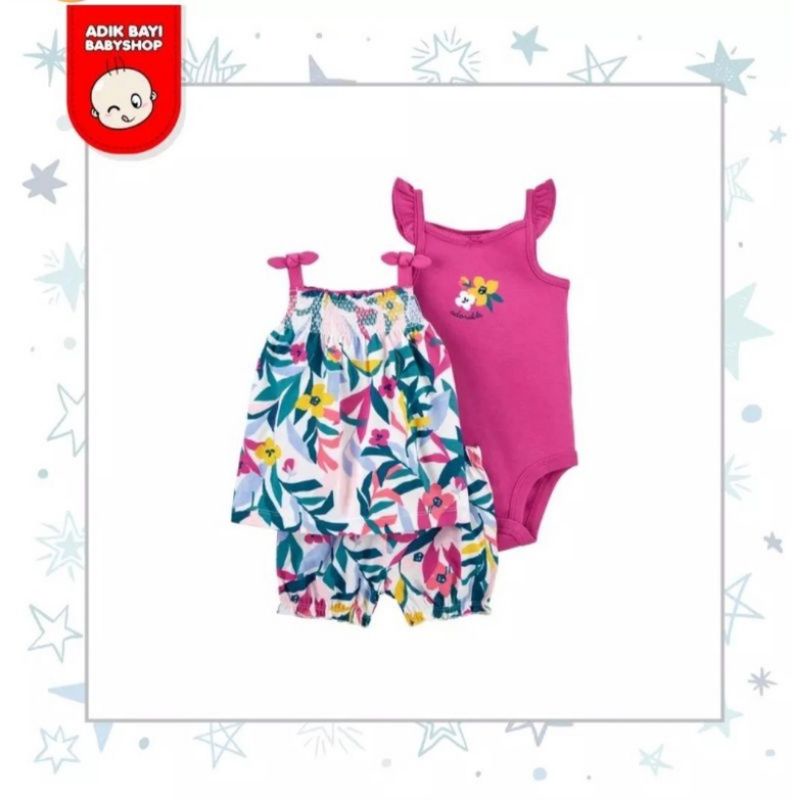 3in1 Set Girl Jumper Short Pants / 3in1 Set Set Girl Catell Love Set 3 in1 Baju Anak Cewek Bayi Pere