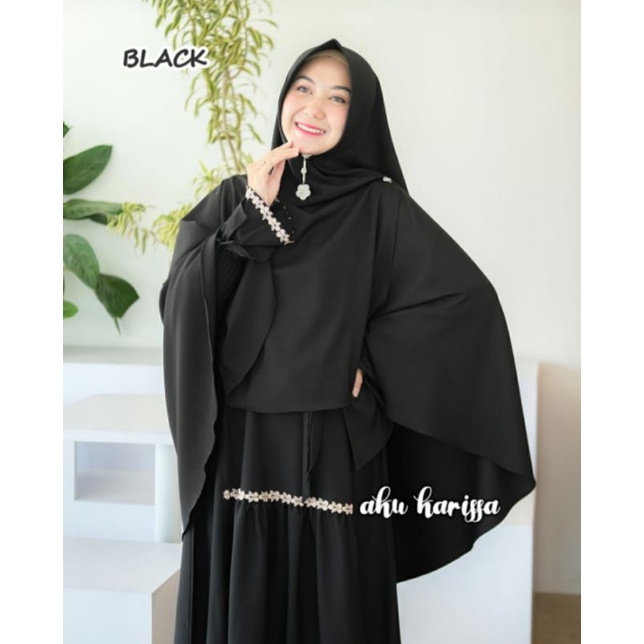 ORI Aku Karissa dan Bermerk set gamis syar'i + hijab