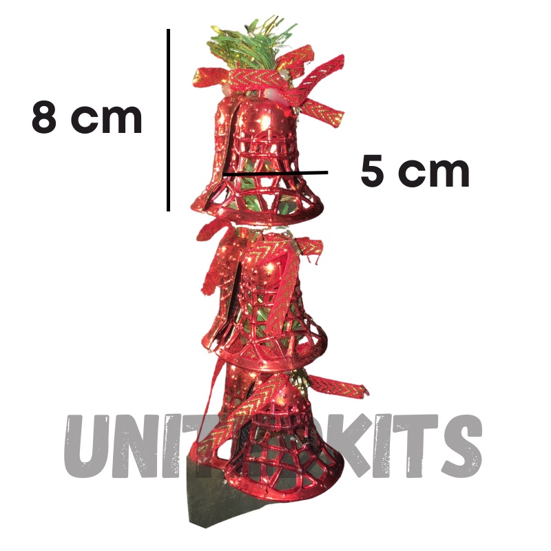 HIASAN NATAL / AKSESORIS NATAL / ORNAMEN NATAL MOTIF LONCENG HIASAN POHON NATAL - HSN 04 - XD - 211 - LONCENG 1/3 - UNITEDKITS