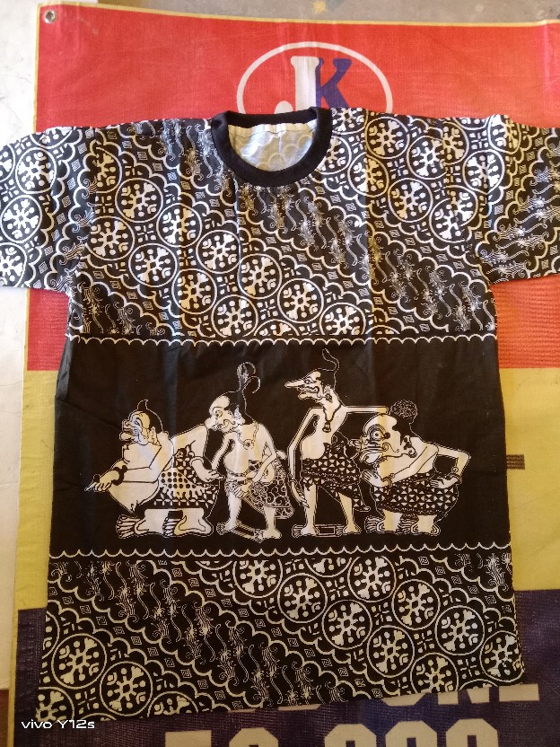 Kaos Batik Full Print Motif Wayang Punokawan