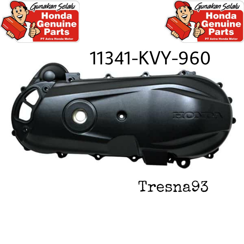 11341-KVY-960 COVER L CRANK CASE CVT  ORIGINAL BEAT KARBU