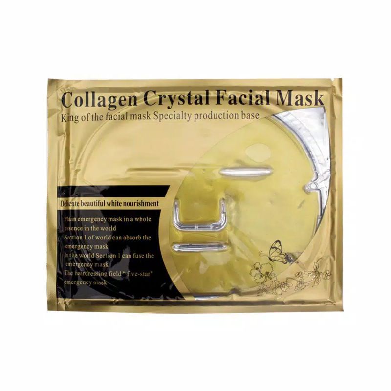 [ bisa COD] ~ KOLAGEN CRYSTAL FACIAL MASK / MASKER WAJAH TOPENG KRISTAL