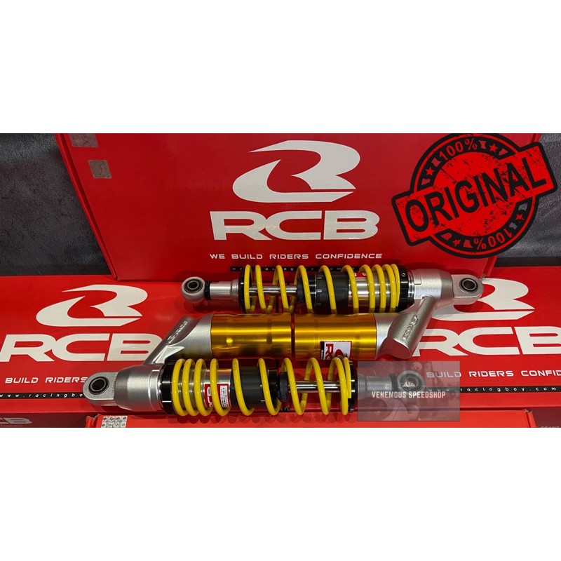 Shockbreaker Shock RCB Tipe EB-2 Motor Bebek 335MM Rx-King Tiger Megapro Verza GL-Pro-Kuning