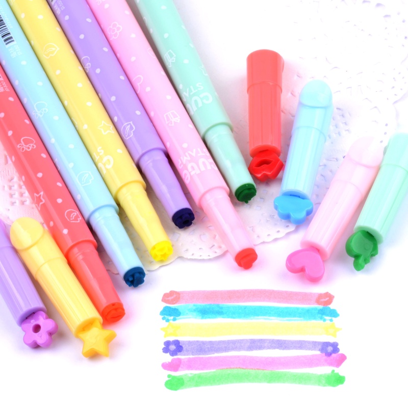 Pulpen Tinta Highlighter Warna Permen Untuk Sekolah / Kantor