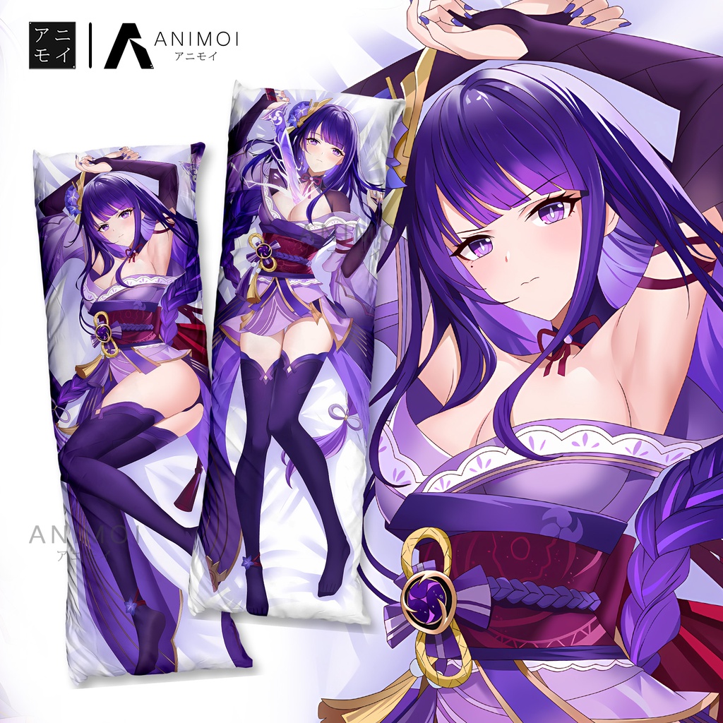 Sarung Bantal Dakimakura Anime || Genshin Impact Raiden Ei || Raiden Shogun