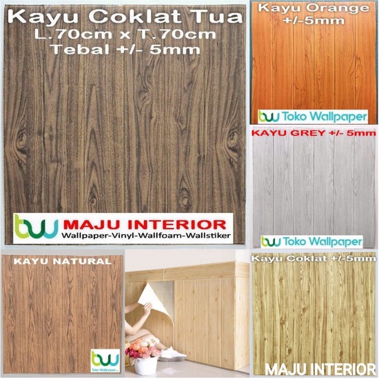 Wallpaper Dinding 3D Foam 70 x 70 cm Motif Batik Stiker-1