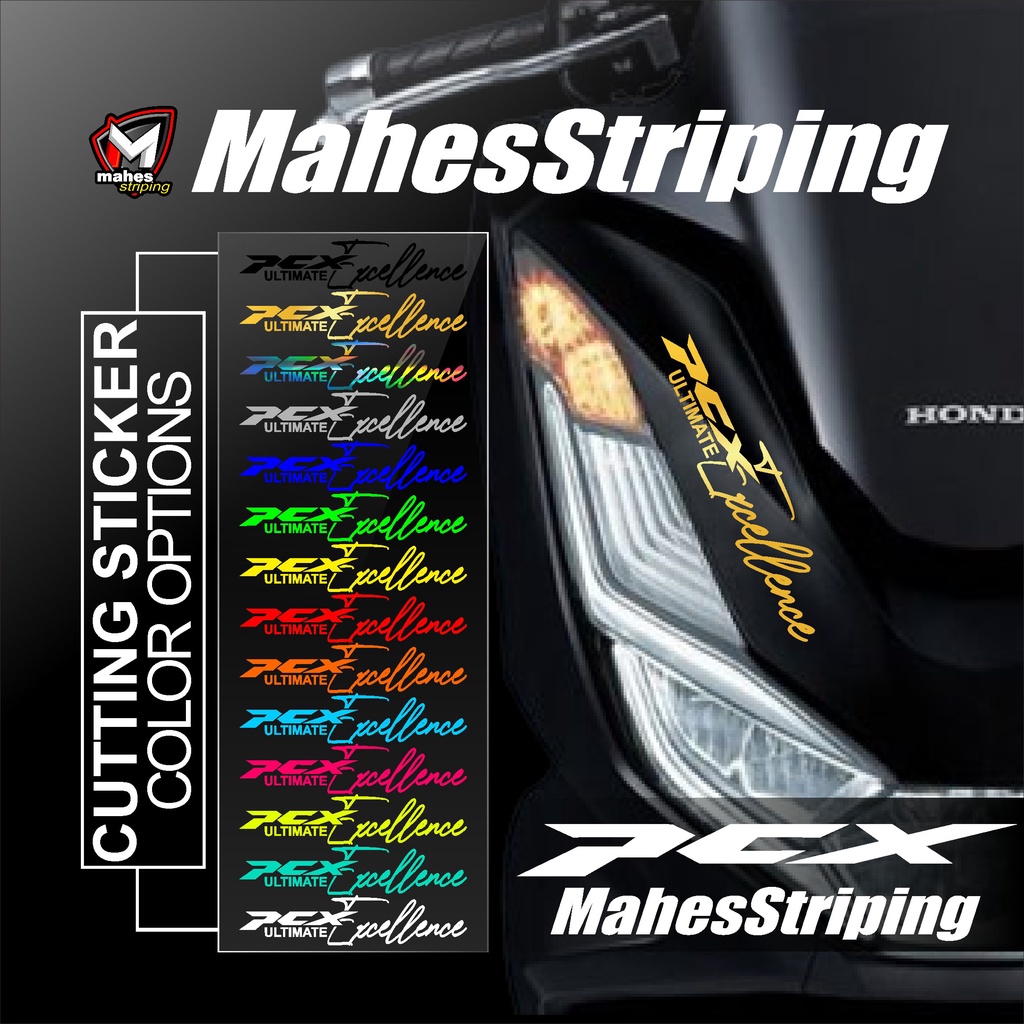 Mahes Striping - Cutting Sticker Honda PCX Ultimate Excellent Aksesoris Motor Stiker Lis Variasi Hol