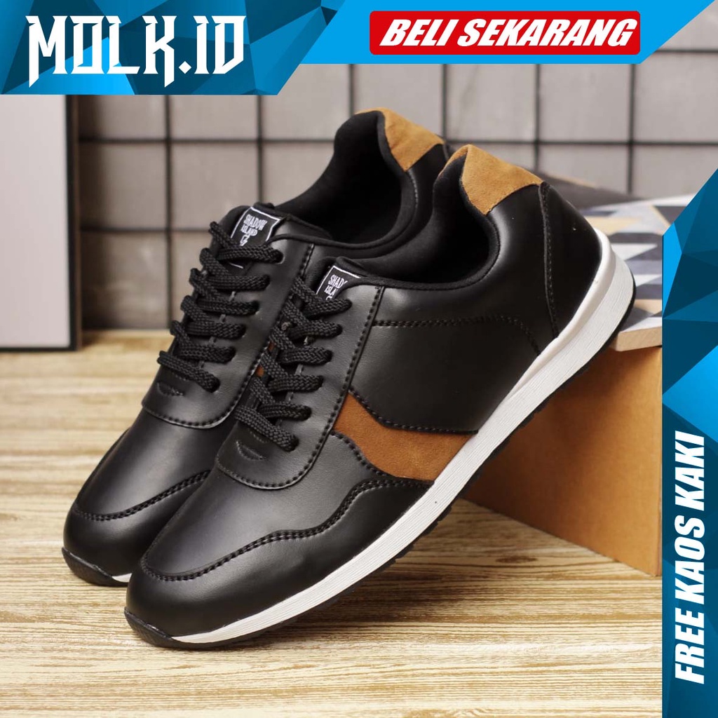 MOLK|Sepatu Casual Sneaker Pria Keren Ori Polos Simple Kekinian Sepatu Joging Cowok Main Gaya Original Distro