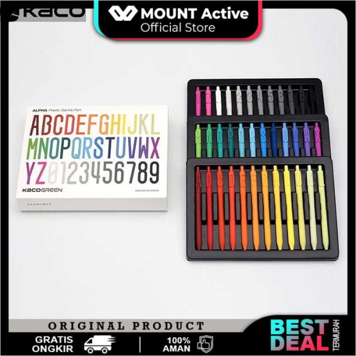 

KACO Alpha Gel Pen Pena Pulpen Bolpoin 0.5mm 36 PCS
