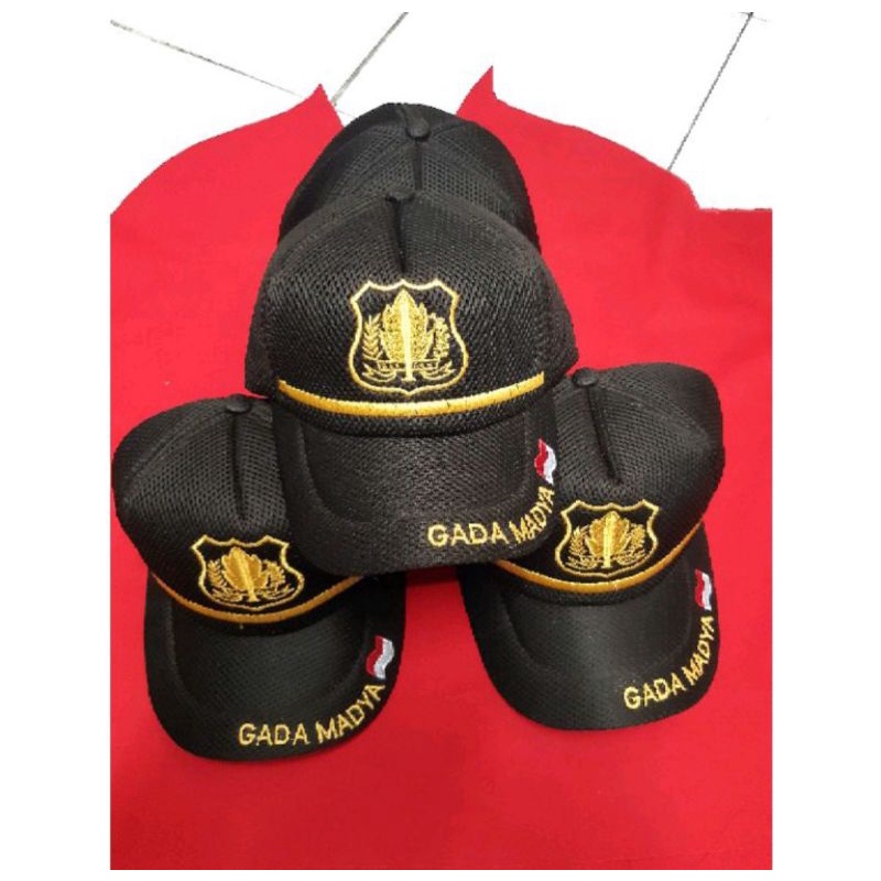 topi satpam topi jaring satpam topi gadamadya satpam coklat