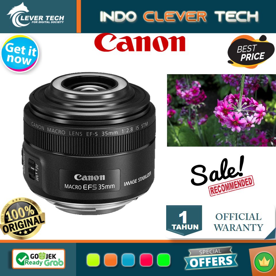 Canon EF-S 35mm f/2.8 Macro IS STM - Garansi Resmi