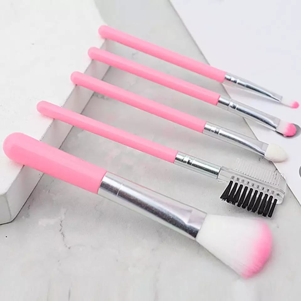 Make Up Brush Kuas One Set 5 in 1 / Make Up Tools / Brush / Kosmetik MALL SHOPPING