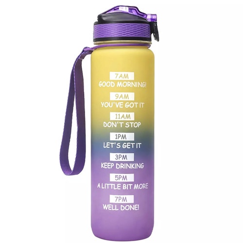 Botol Minum 1liter Botol Motivasi Botol Rainbow Pastel BPA FREE