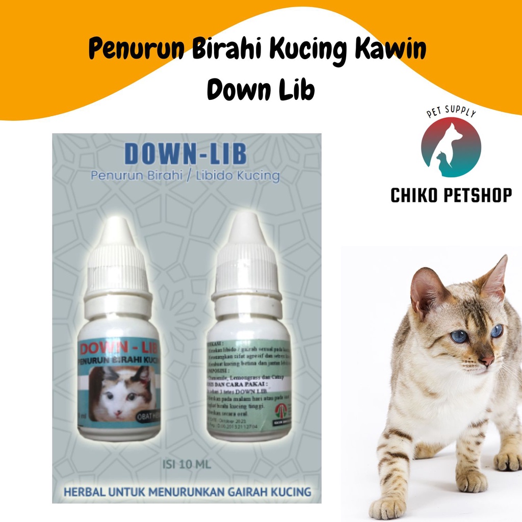 Down Lib Cat - Obat Herbal Chamomile Penekan Libido Kucing Anti Agresif 10ml