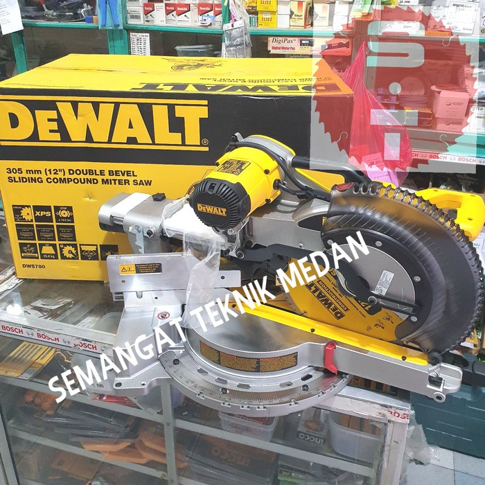 DWS780 MITER SAW MITERSAW DUO SLIDING GERGAJI KAYU 12" DEWALT DWS 780