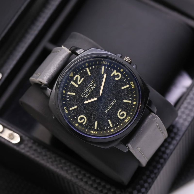 PANERAI Jam Tangan Pria Analog Leather Strap 45mm