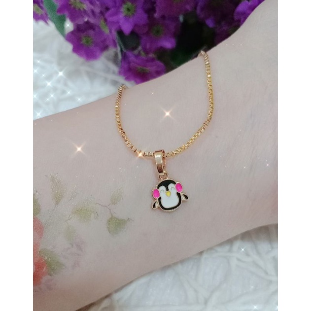 Kalung Anak Xuping Gold Gambar Pingguin Lucu Import