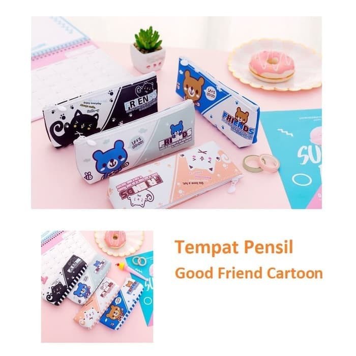 

TP0053 Tempat Pensil Good Friend Cartoon Pencil Case - blue