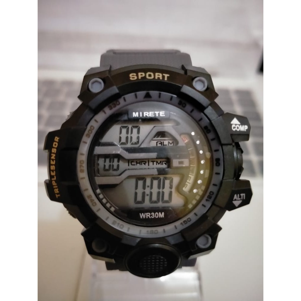 Jam Tangan Wanita Mirete Sports Watches WR30M Abu Water Resist Cod Berkualitas Termurah