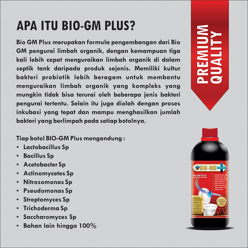 BIO GM PLUS Ampuh Mengatasi WC / Septic Tank Mampet 500ml