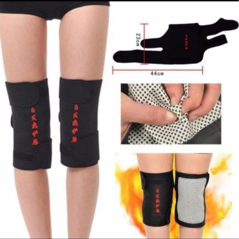 Sabuk Magnet Terapi Pemanas Dekker Pelindung Lutut Original -Magnetic Theraphy Self Heating Knee Pad