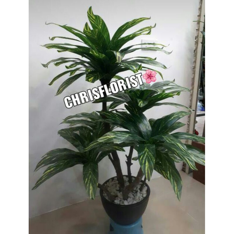 Pohon Daun Latex Plastik Palsu Buatan Plastic Sintetis Dekorasi Hiasan Artificial