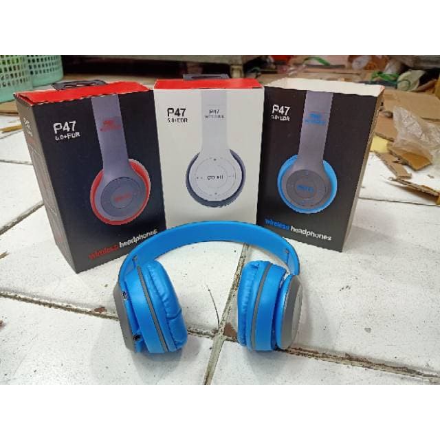 Headphone Bluetooth Bando DJ Wireless P47 Handsfree Headset  Bando Bluetooth