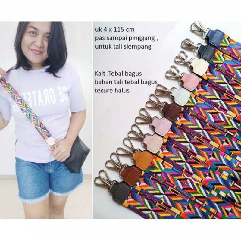 LONGSTRAP/LONG STRAP /TALI SLING RAINBOW/strap sling rainbow ms/pcs