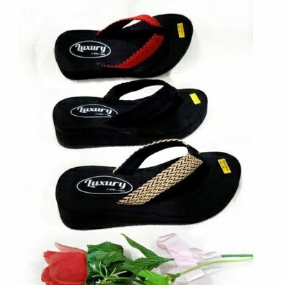 Sandal Wanita Sandal Jepit Wanita Sendal Cewek (insole karet 3 cm) Sendal Jepit Wanita Sendal Wanita Kekinian Wedges Wanita (MAIRA)