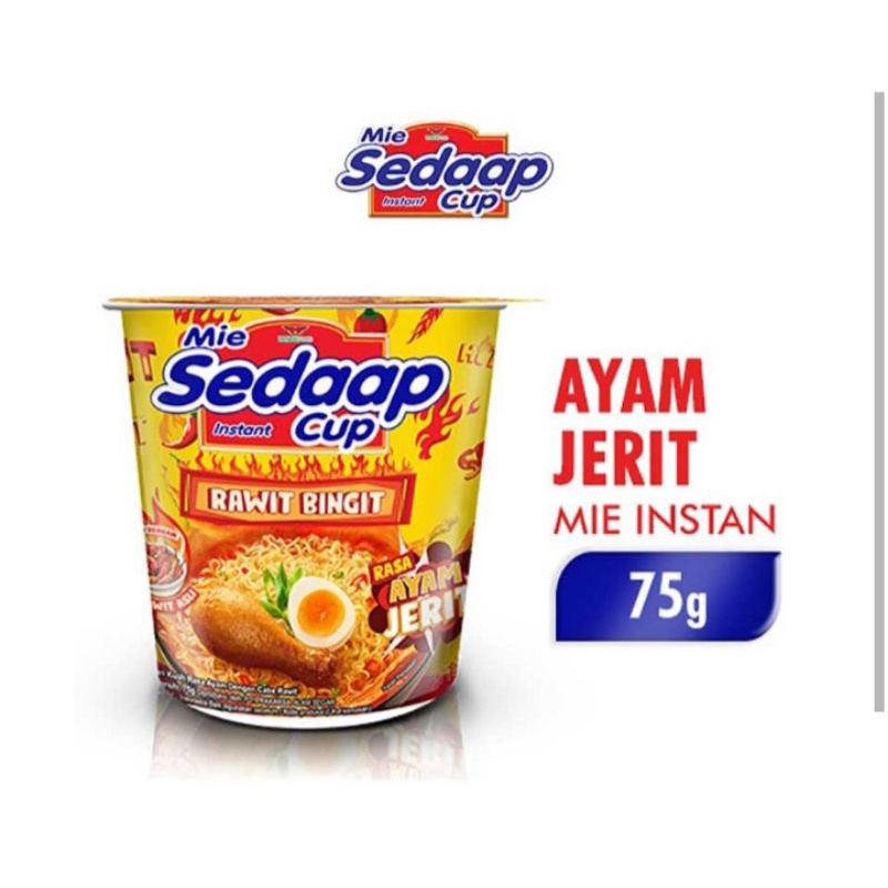 

Sedaap Mie Instant Cup Ayam Jerit 75 g