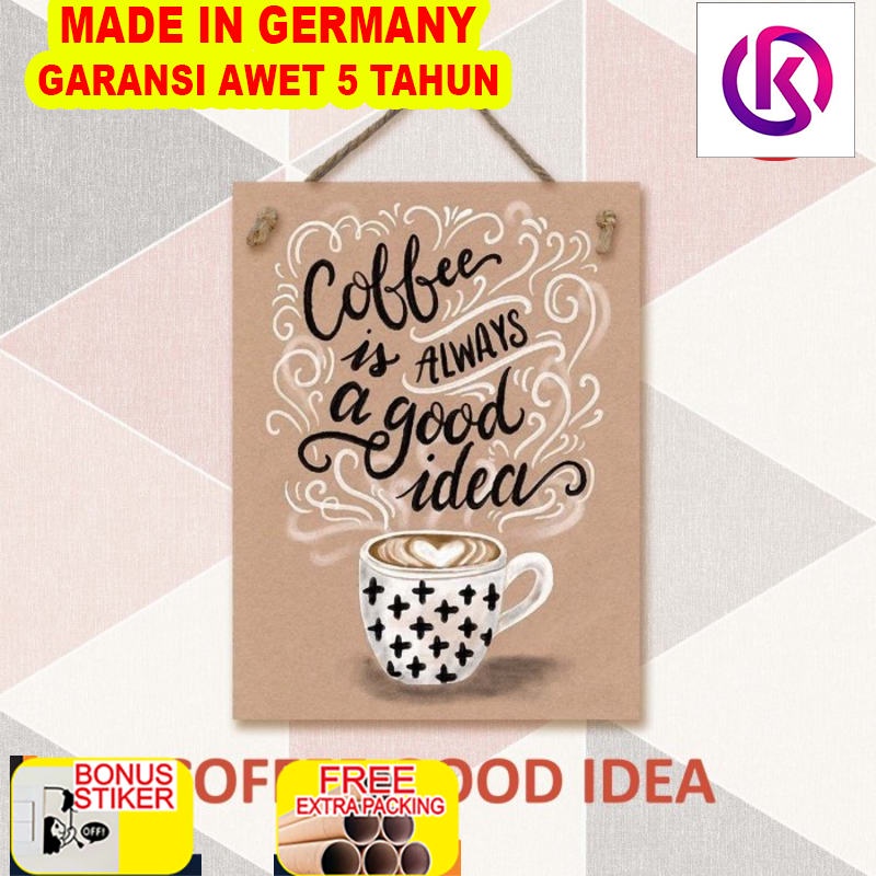 

Grosir Hiasan Dinding - COFFEE GOOD IDEA - Gantungan Pajangan Rumah Sign Cafe