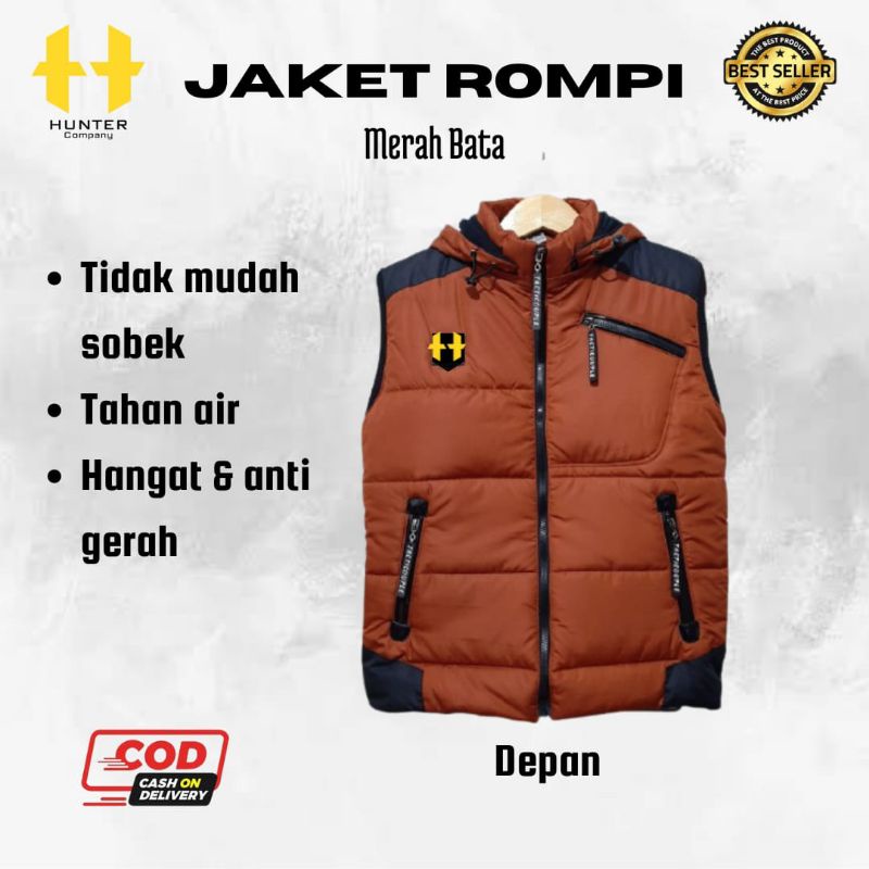 JAKET/ROMPI PARASUT ANTI ANGIN ||ROMPI MOTOR||PRIA ||VEST ANTI ANGIN