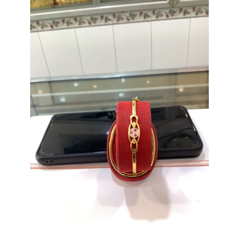 gelang emas model pita permata kadar 700 berat 3 gr