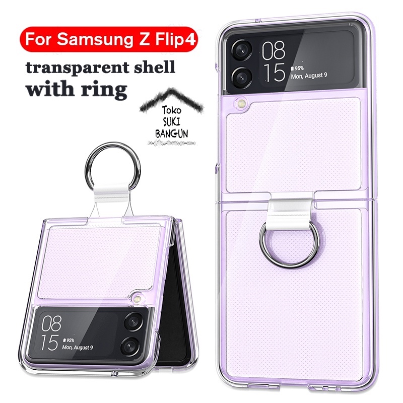 Case Samsung Galaxy Z Flip4 Flip 4 CLEAR KEY RING Cover Pouch Protector Casing ZFL4-006