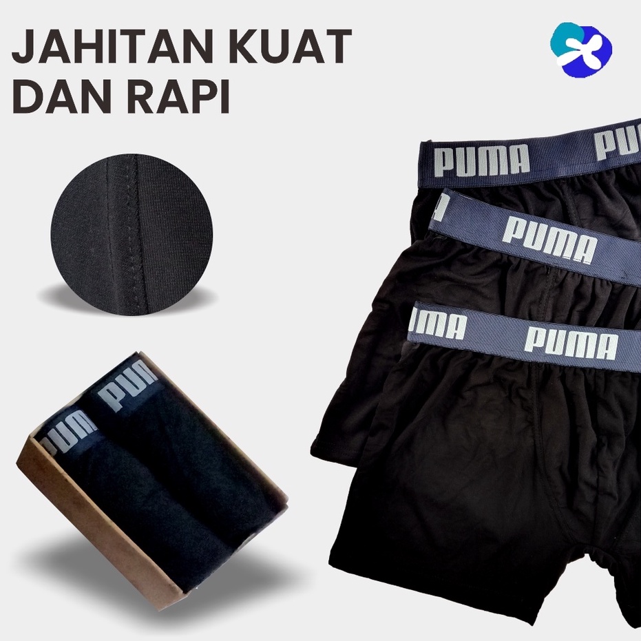 Celana Dalam Boxer Pria Underwear (Paket isi 3 Pcs)