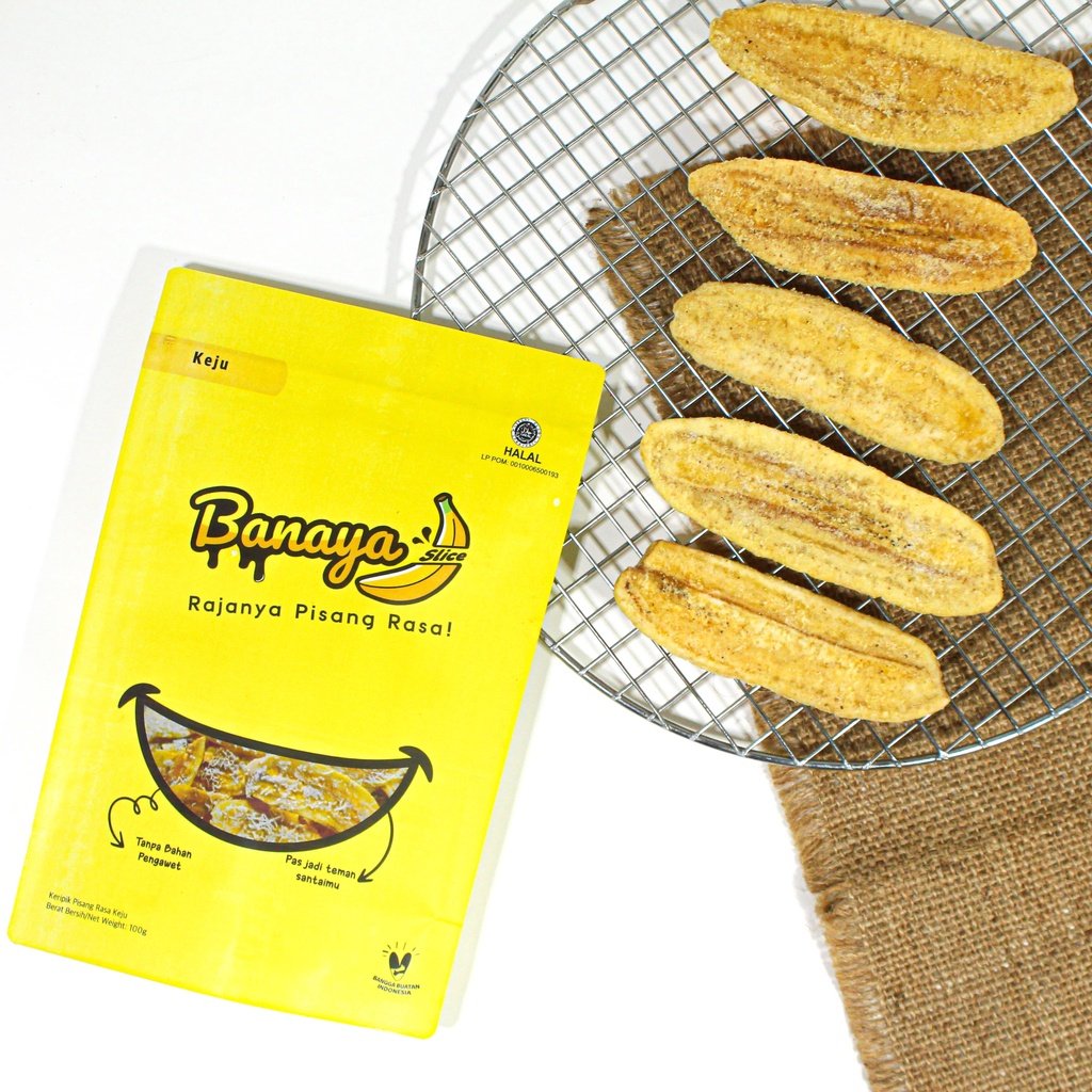 

Banaya Slice Keripik Pisang Rasa Keju Manis - Snack Oleh Oleh Khas Lampung Makanan Ringan Kripik Empuk Renyah Gurih yang Cocok Buat Cemilan Bersama Teman dan Keluarga