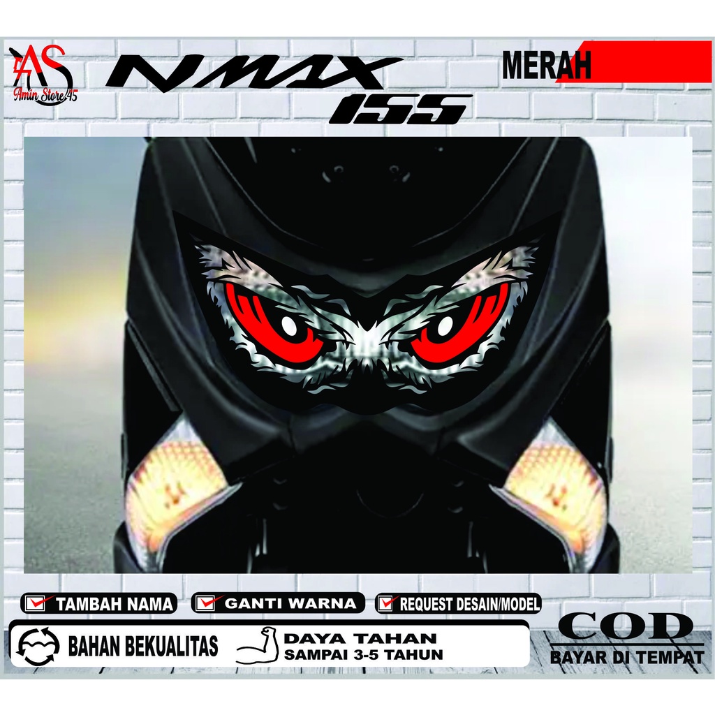 Stiker Mata Elang Nmax Old / Cutting Sticker Lampu Yamaha Nmax Old Tahun 2015-2019