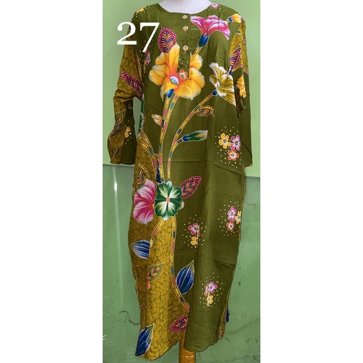 DASTER PENDEK LENGAN 3/4 LD 115CM KENCANA UNGU LABEL BIRU-27