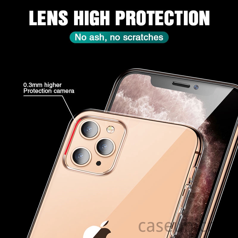 Soft Case TPU Transparan Untuk iPhone 11 12 13 14 Pro Max 6 6s 7 8 Plus X XR XS Max 11Pro 12Pro 13Pro 14Pro