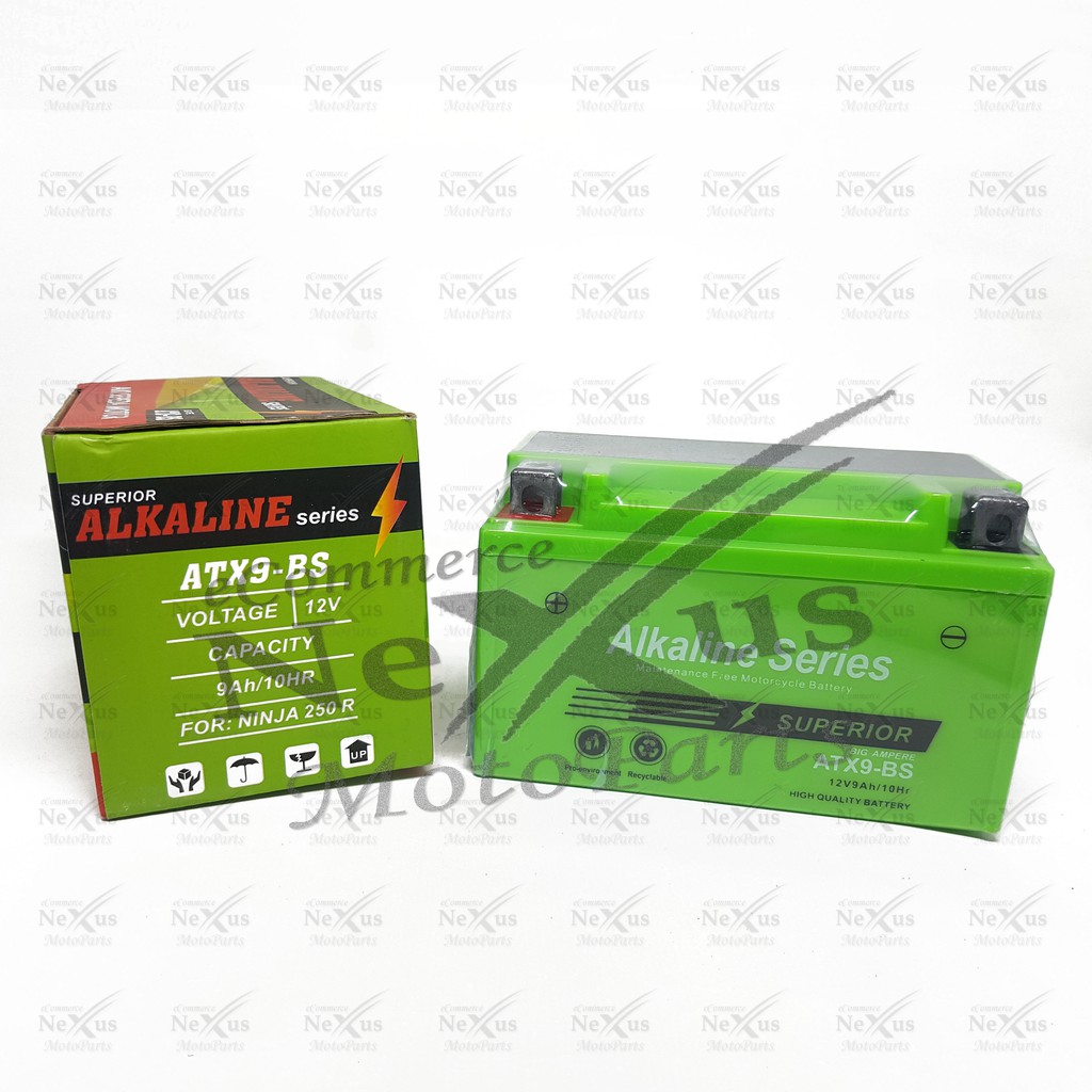 Aki Motor Grandcell Alkaline ATX9-BS YTX7A GTZ8V YTZ8V YTX9 YTZ10S ATX9F 12V 9Ah Ninja 250 CBR KTM