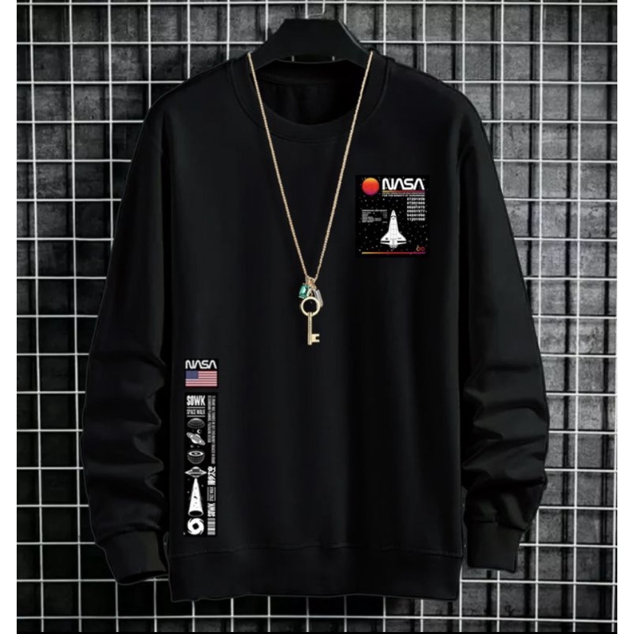 NASA Astro Sweater Crewneck || Sweater Basic Trendy || Pria &amp; Wanita Sz M - L - XL
